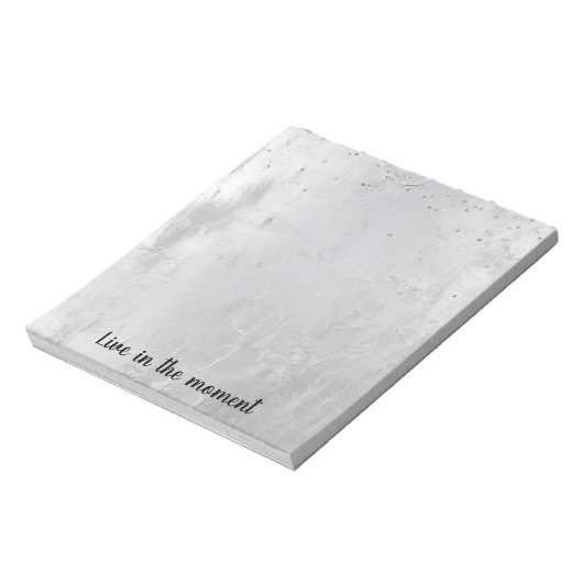 Glam Silver Confetti Notizblock (Rotiert)