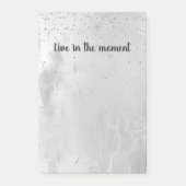 Glam Silver Confetti Post-it Klebezettel (Vorderseite)