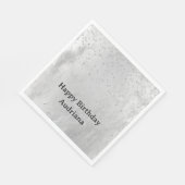 Glam Silver Confetti Serviette (Ecke)