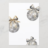 Glam Silver Disco New Year’s Eve Party Einladung (Rückseite)