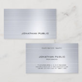 Glam Silver Elegant Modernes, Cooles Berufliches S Visitenkarte (Vorne/Hinten)