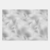 Glam Silver Glitzer Streifen Geschenkpapier Set (Vorderseite)