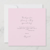 Glam Silver Glitzer und Pink Brautparty Danke (Rückseite)