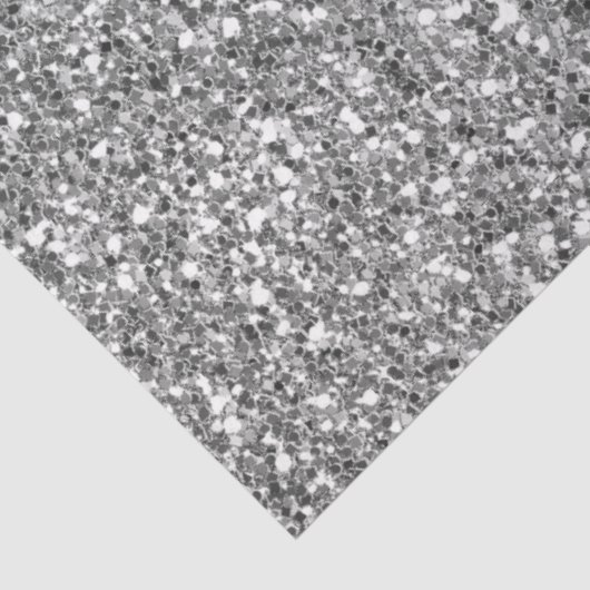 Glam Silver Imitats Glitzer Seidenpapier (Ausschnitt)
