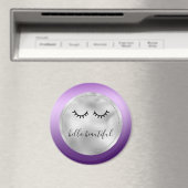 Glam Silver Lila Black Eyelashes Magnet (In Situ (Geschirrspüler))