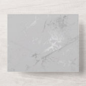 Glam Silver Marble Diamond Chandelier All In One Einladung (Rückseite)