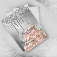 GLAM SILVER METALLIC GLITTER DRIP FOTO GRADUIERUNG