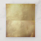 Glam Silver & Metallic Gold Monogram Wedding II Platzkarte (Innenseite Aufgefaltet)