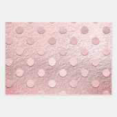 Glam Silver Pink Gold Metallic Glitzer Sparkle Geschenkpapier Set (Vorderseite)