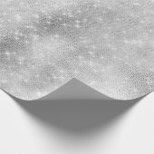 Glam Silver Sparkle Geschenkpapier (Ecke)