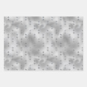Glam Silver Stars Weihnachten Geschenkpapier Set (Vorderseite 3)
