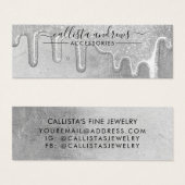 Glam Silver Thick Glitzer Tropfen erhalten Anzeige (Vorne & Hinten)