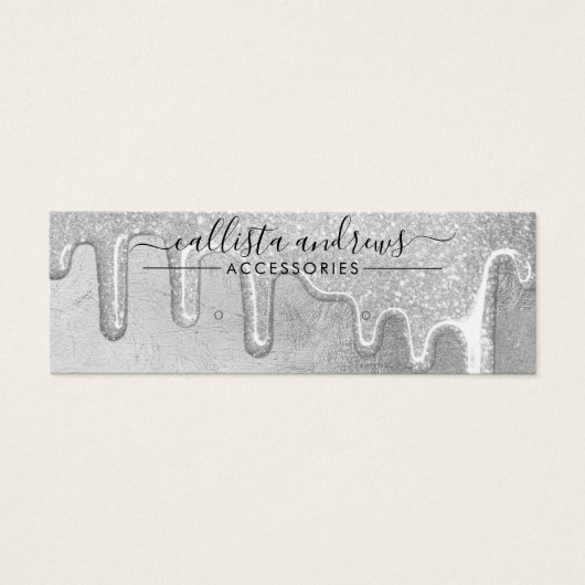 Glam Silver Thick Glitzer Tropfen erhalten Anzeige (Vorderseite)