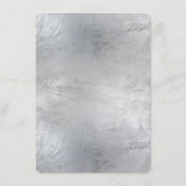 Glam Silver Wedding Menu Menükarte (Rückseite)