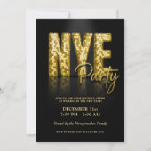 Glam Silvester Party Einladung (Vorderseite)