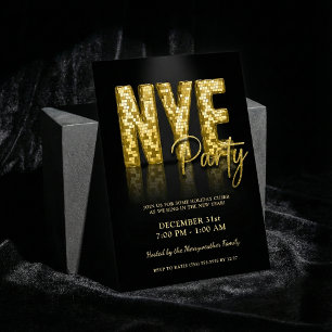 Glam Silvester Party Einladung