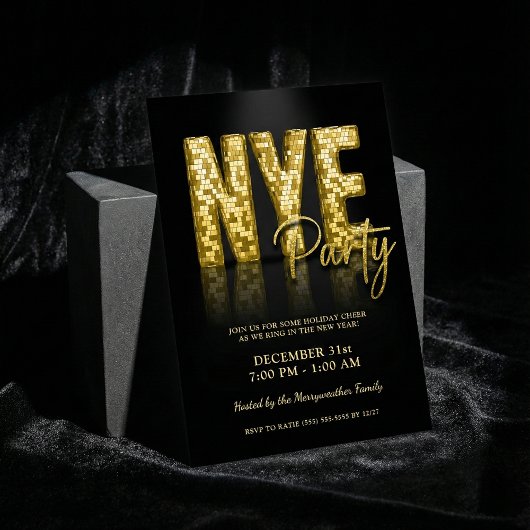 Glam Silvester Party Einladung