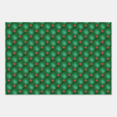 Glam Smaragdgrün-Rot-Muster-Sortiment Geschenkpapier Set (Vorderseite 2)