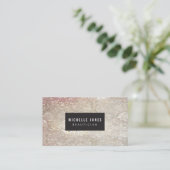Glam Snake Skin Print Stylist Salon Business Cards Visitenkarte (Stehend Vorderseite)