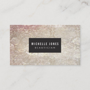 Glam Snake Skin Print Stylist Salon Business Cards Visitenkarte