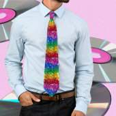 Glam Sparkle Colorful Rainbow Sequins Krawatte