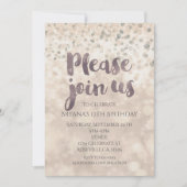 Glam Sparkle Confetti Party Jede Veranstaltung Ein Einladung (Vorderseite)