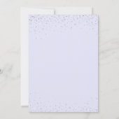 Glam Sparkle Gold Lilac Princess Dress Quinceanera Einladung (Rückseite)