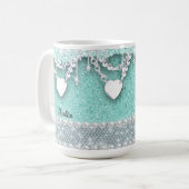 Glam Sparkle Grunge Kaffeetasse (Vorderseite Links)