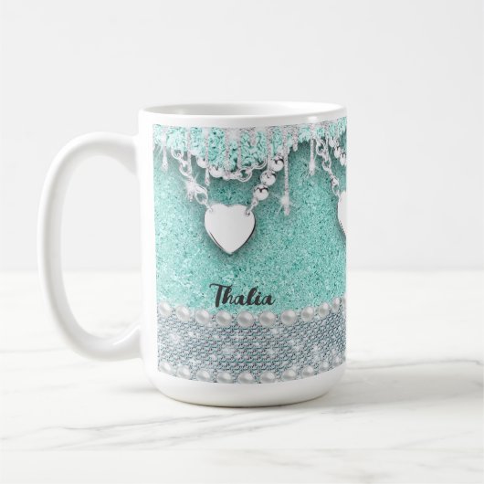 Glam Sparkle Grunge Kaffeetasse (Links)