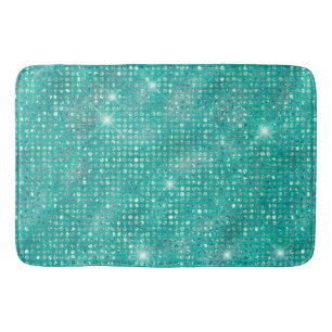 Glam Sparkle Punkte Meer Glas Grün Badematte