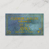 Glam Starry Nights Vintag Visitenkarte (Rückseite)