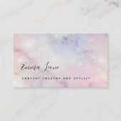 Glam Starry Pastelle mit Gold Visitenkarte (Vorderseite)