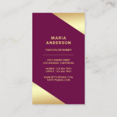 Glam Stars Confetti Goldener Garten Pariser Eiffel Visitenkarte (Rückseite)