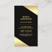 Glam Stars Confetti Goldener Garten Pariser Eiffel Visitenkarte (Rückseite)