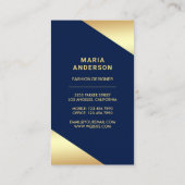 Glam Stars Confetti Goldener Garten Pariser Eiffel Visitenkarte (Rückseite)