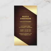 Glam Stars Confetti Goldener Garten Pariser Eiffel Visitenkarte (Rückseite)