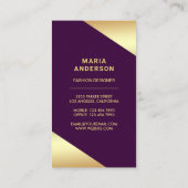 Glam Stars Confetti Goldener Garten Pariser Eiffel Visitenkarte (Rückseite)