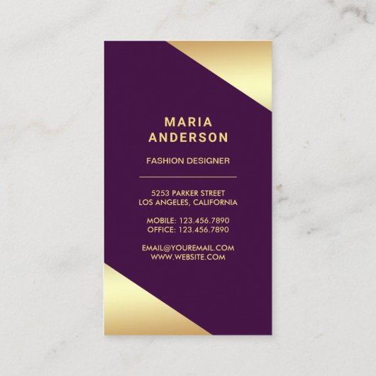 Glam Stars Confetti Goldener Garten Pariser Eiffel Visitenkarte (Rückseite)