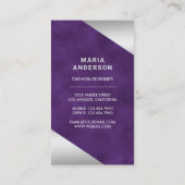 Glam Stars Confetti Silver Foil Paris Eiffelturm Visitenkarte (Rückseite)