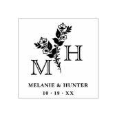 Glam Stylish Botanical Branches & Blooms Wedding Gummistempel (Prägung)