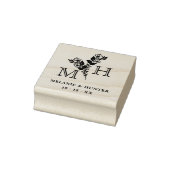 Glam Stylish Botanical Branches & Blooms Wedding Gummistempel (Stempel)