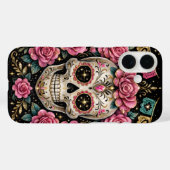 Glam Sugar Skull Phone Case – Dia de los Muertos (Rückseite (Horizontal))