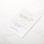 Glam Sweet 16 Birthday Party Real Foil Folieneinladung (Gedreht)