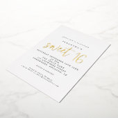 Glam Sweet 16 Birthday Party Script Real Foil Invi Folieneinladung (Gedreht)