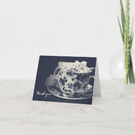 Glam Tea & Pearls Elegante Bridal Chic Vielen Dank Dankeskarte