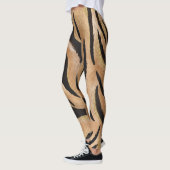 Glam Tiger Print Wild Cat Animal Muster Imitate Go Leggings (Links)