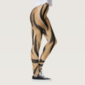 Glam Tiger Print Wild Cat Animal Muster Imitate Go Leggings (Rechts)