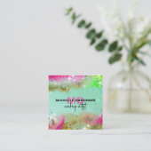 Glam Trendy Modern Artistic Beruflich Quadratische Visitenkarte (Stehend Vorderseite)