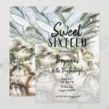 Glam Tropical Pineaple Sweet 16 Birthday Party