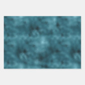 Glam Türkis Aquamarin Blue Leopard Print Glitzer Geschenkpapier Set (Vorderseite 2)